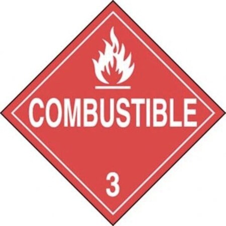 Accuform DOT PLACARD HAZARD CLASS 3 MPL301CT25 MPL301CT25